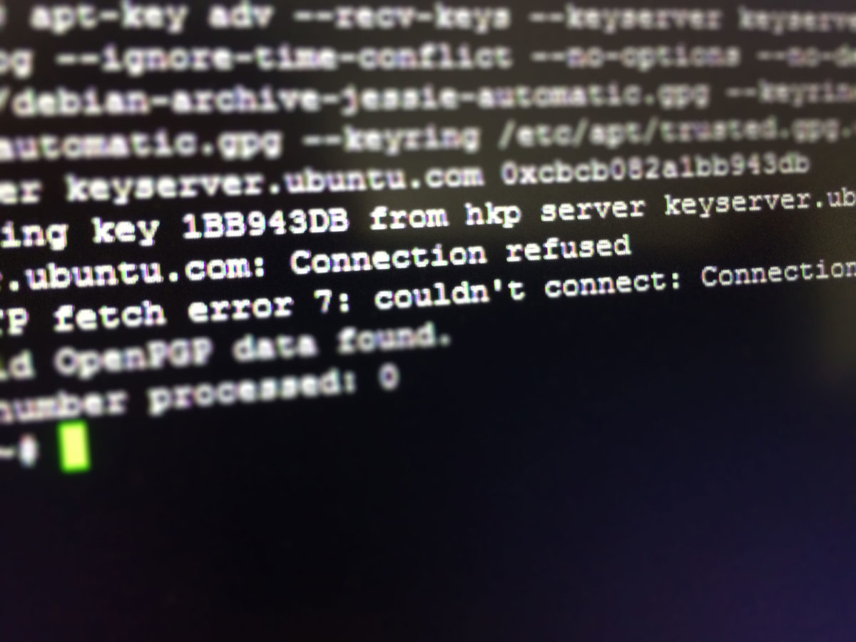 apt-key connection refused